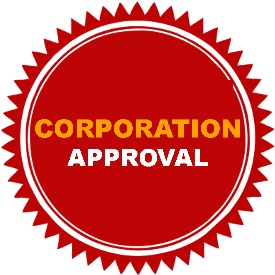 CORPORATION APPROVAL FOR BUILDING & LAYOUTS